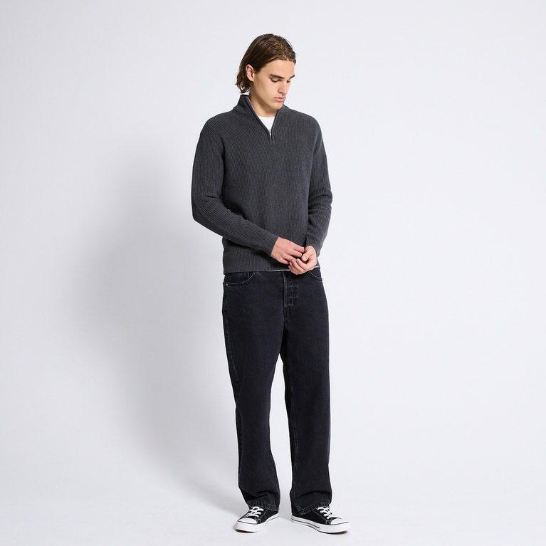 Half-zip knit sweater "Frans"